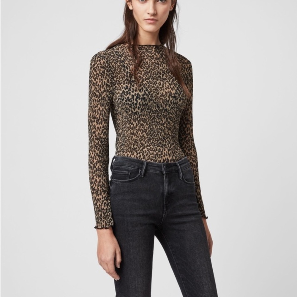 All Saints Kiara Linleo Leopard Tee